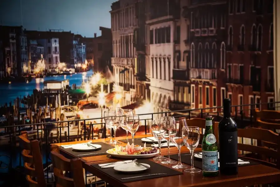 Salão Interno do Viareggio para saborear o melhor da culináriam italiana